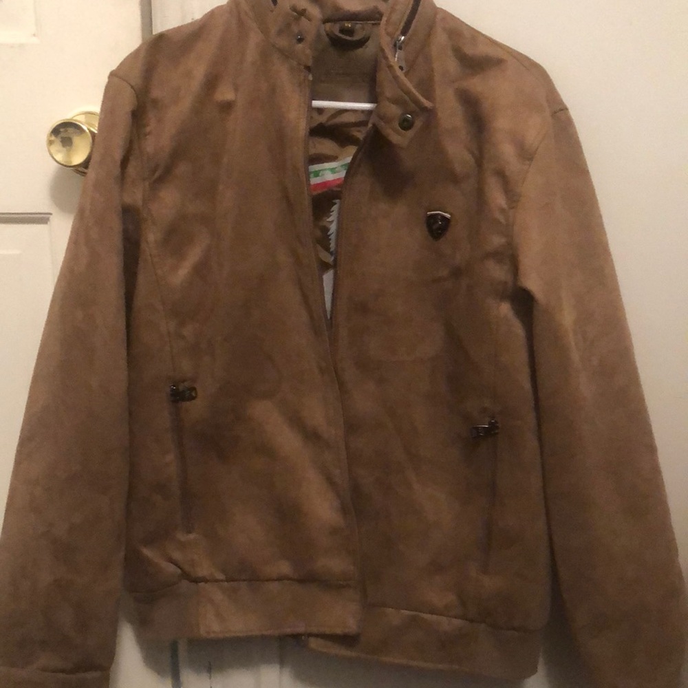 BV clothing bomber jacket size m brown suede men’s never worn